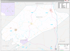 Webster County, KY Digital Map Premium Style