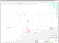 Webster County, MS Digital Map Premium Style