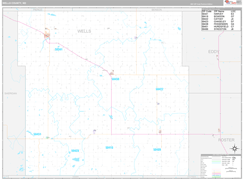 Wells County, ND Digital Map Premium Style