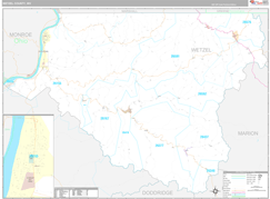 Wetzel County, WV Digital Map Premium Style