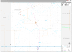Wheeler County, TX Digital Map Premium Style