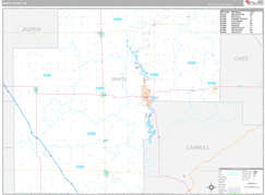 White County, IN Digital Map Premium Style