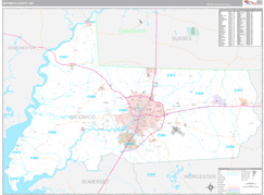 Wicomico County, MD Digital Map Premium Style