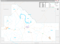 Wilcox County, AL Digital Map Premium Style