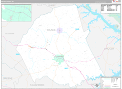 Wilkes County, GA Digital Map Premium Style