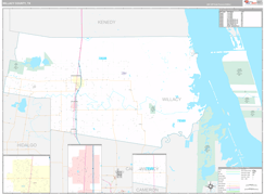 Willacy County, TX Digital Map Premium Style