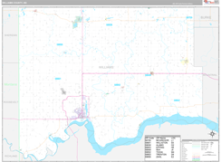 Williams County, ND Digital Map Premium Style