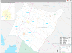 Williamsburg County, SC Digital Map Premium Style