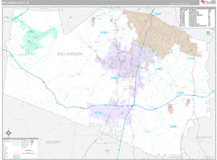 Williamson County, TN Digital Map Premium Style