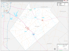 Wilson County, TX Digital Map Premium Style