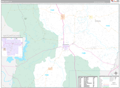 Winn Parish (County), LA Digital Map Premium Style