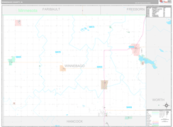 Winnebago County, IA Digital Map Premium Style