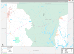 Winston County, AL Digital Map Premium Style