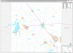 Wise County, TX Digital Map Premium Style