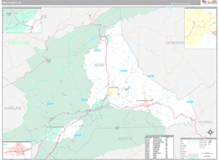 Wise County, VA Digital Map Premium Style