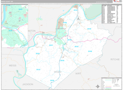 Wood County, WV Digital Map Premium Style