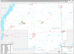 Woodford County, IL Digital Map Premium Style