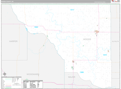 Woods County, OK Digital Map Premium Style