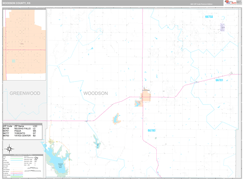 Woodson County, KS Digital Map Premium Style