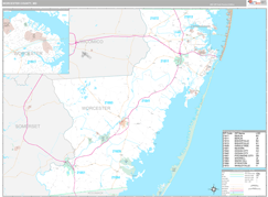 Worcester County, MD Digital Map Premium Style