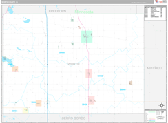 Worth County, IA Digital Map Premium Style