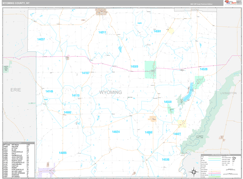 Wyoming County, NY Digital Map Premium Style