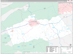Wythe County, VA Digital Map Premium Style