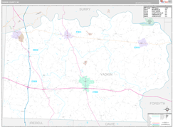 Yadkin County, NC Digital Map Premium Style
