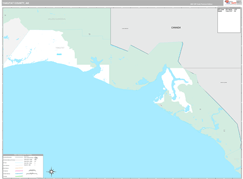 Yakutat Borough (County), AK Digital Map Premium Style