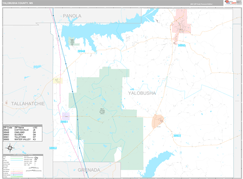 Yalobusha County, MS Digital Map Premium Style
