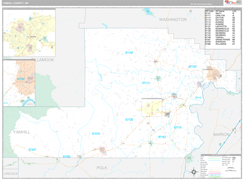 Yamhill County, OR Digital Map Premium Style