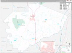 Yazoo County, MS Digital Map Premium Style