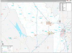 Yolo County, CA Digital Map Premium Style