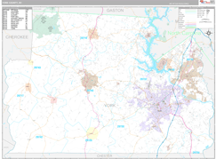 York County, SC Digital Map Premium Style