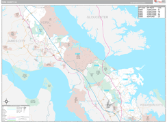 York County, VA Digital Map Premium Style