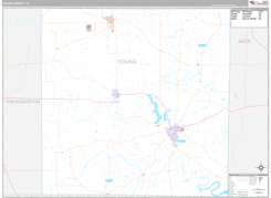 Young County, TX Digital Map Premium Style