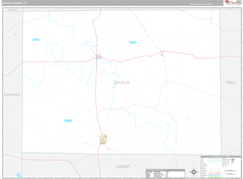 Zavala County, TX Digital Map Premium Style