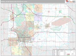 Akron Metro Area Digital Map Premium Style