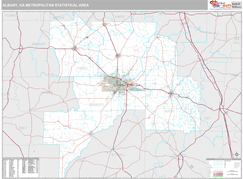 Albany Metro Area Digital Map Premium Style