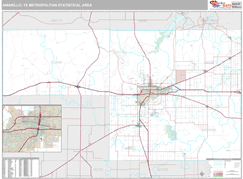 Amarillo Metro Area Digital Map Premium Style