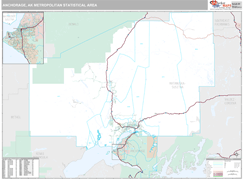 Anchorage Metro Area Digital Map Premium Style