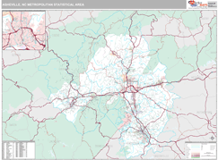 Asheville Metro Area Digital Map Premium Style