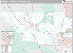 Bakersfield Metro Area Digital Map Premium Style