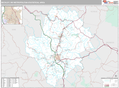 Beckley Metro Area Digital Map Premium Style
