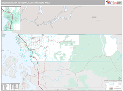 Bellingham Metro Area Digital Map Premium Style