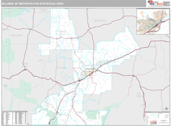 Billings Metro Area Digital Map Premium Style