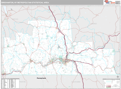 Binghamton Metro Area Digital Map Premium Style