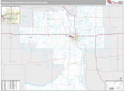 Bismarck Metro Area Digital Map Premium Style