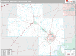 Bloomington Metro Area Digital Map Premium Style