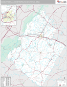 Charlottesville Metro Area Digital Map Premium Style